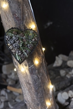 57098-25 Hjerte i tråd fra Ib Laursen med dekoration - Tinashjem